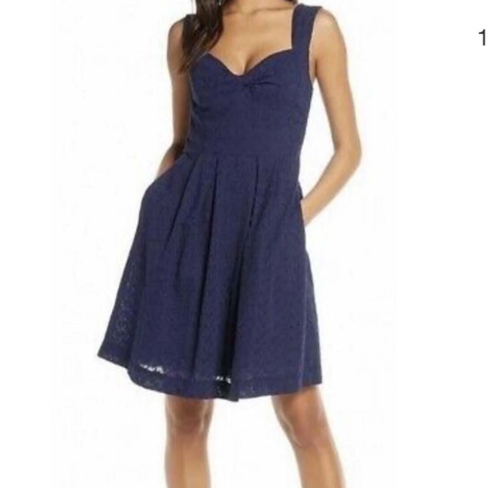 Lilly Pulitzer Navy Cyndi Dress Size 8